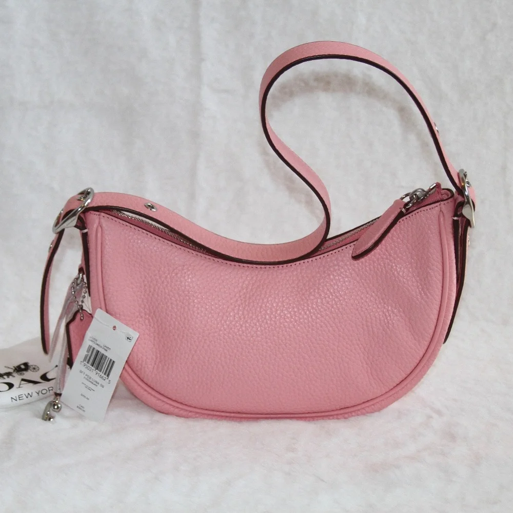 NWT COACH Luna Shoulder bag Pink Leather Purse Handbag - Picture 6 of 8